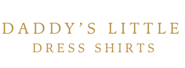 daddy's little dress shirts The legacy lives on, Can you guess whose shirt shes wearing?, In her smile, his story., In his arms, her tomorrow., At Daddys Little Dress Shirts, every garment carries the DNA of those we